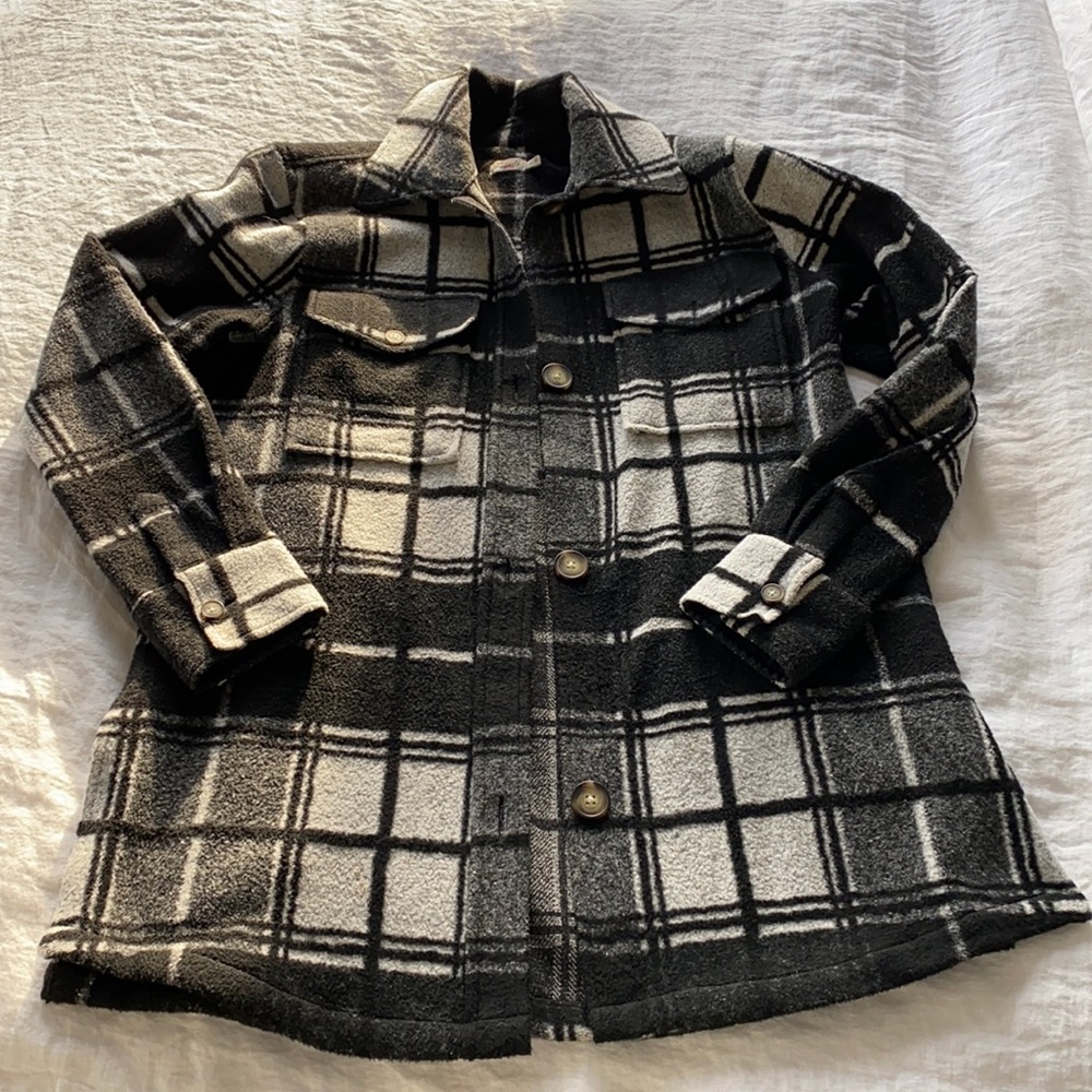 Faherty Plaid Fleece Shirt Jacket